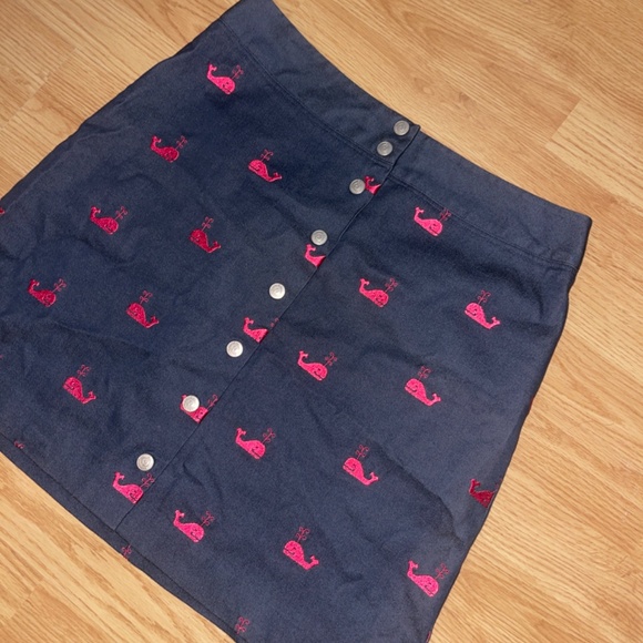 Lilly Pulitzer Button Front Skirt with Pink Whales - Picture 3 of 5